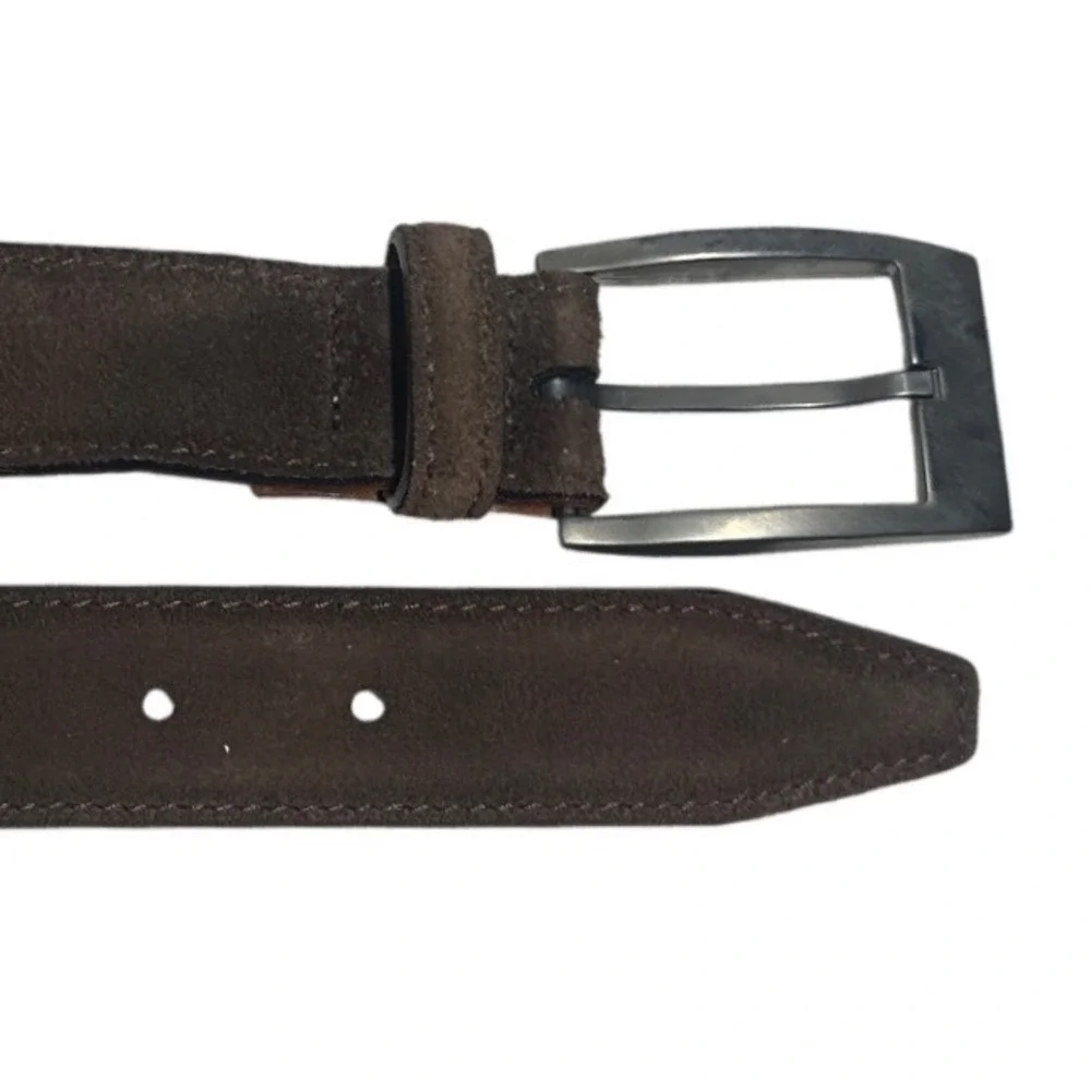 Vintage‎ Bachrach Mens Genuine Leather Suede Belt Size 44 Buckle Made in Italy